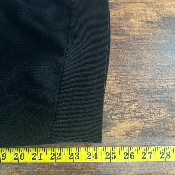 BCBG Max Azria 100 Merino Wool Sweater Blouse Large Black Party Quiet Luxury EUC - Picture 5 of 9